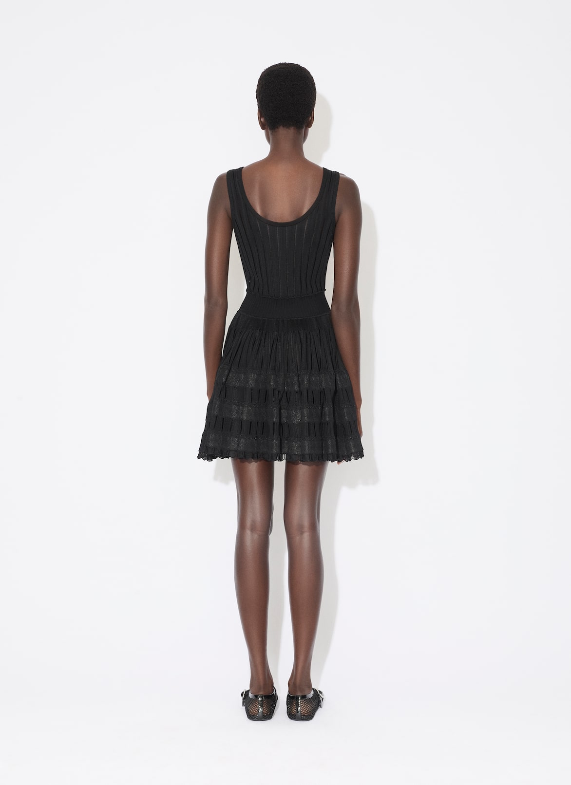 Shiny crinoline dress ALAÏA BLACK SHINY CRINOLINE DRESS